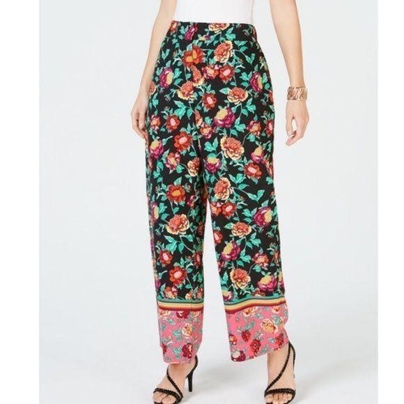 THALIA SODI Floral Print Wide Leg Pants - Picture 1 of 5